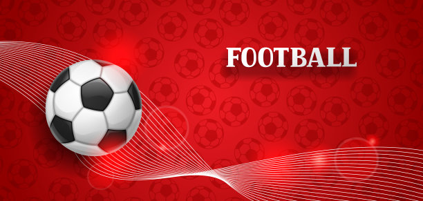 带球的足球banner。体育插画图片下载