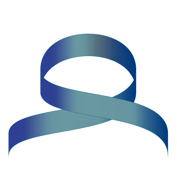 蓝色的缎带图片下载