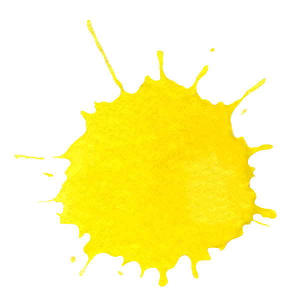 抽象的黄色水彩染色在白色的背景图片下载