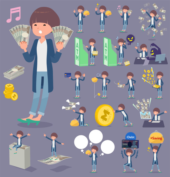 平型土豆泥头发女人钱图片下载