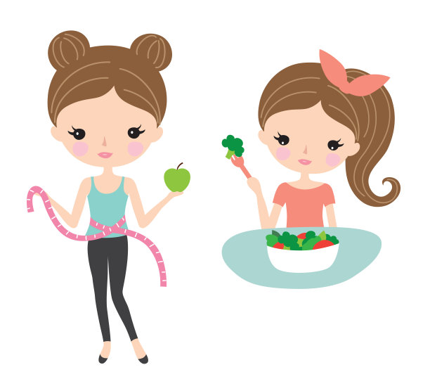 《漂亮女人的饮食与健康饮食素材图片