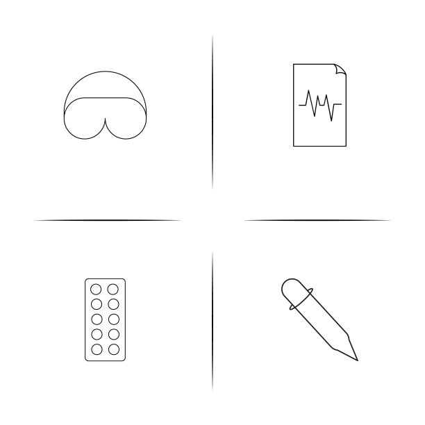 医疗保健和医疗简单线性图标集。概述了矢量图标图片下载