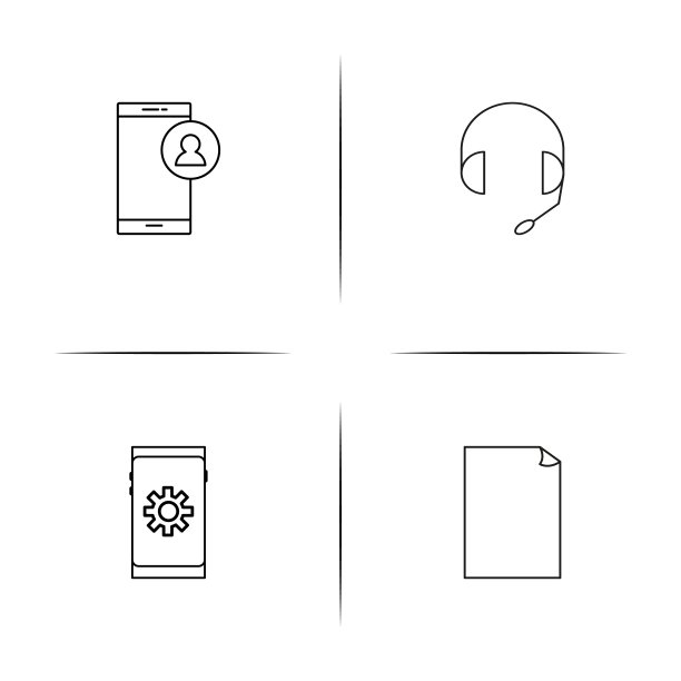 音乐线性图标集矢量图图片下载