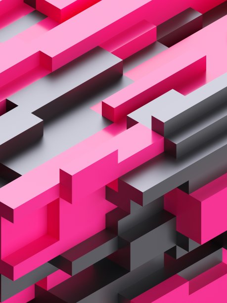 3d渲染、数字插画、抽象几何背景、对角线结构、装饰板、粉黑色、分割块、动态线条、片段、内墙装饰、图案图片下载