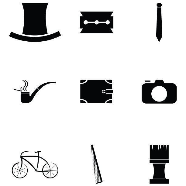 男士配饰图标套装图片下载