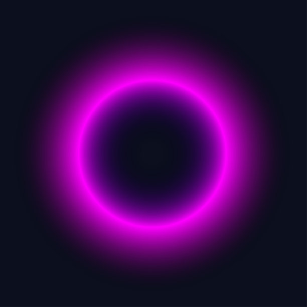 紫色霓虹灯环图片下载