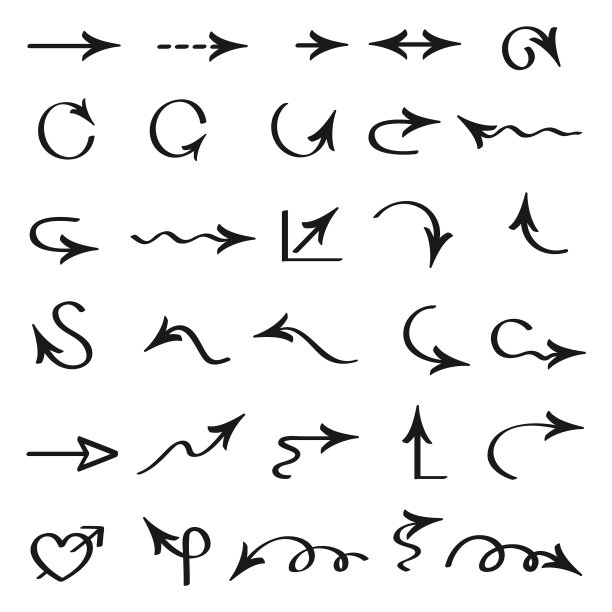 手绘箭头集图片下载