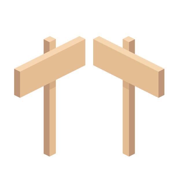 木牌安装在柱子上用于广告和不同的标签图片下载