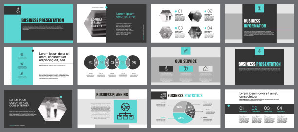 保险图表幻灯片模板集图片下载