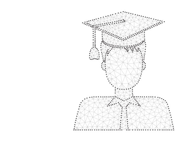 研究生的化身，人，多边形，黑白图片下载