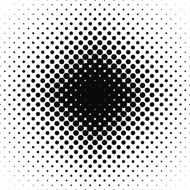无缝黑白抽象圆图案素材图片