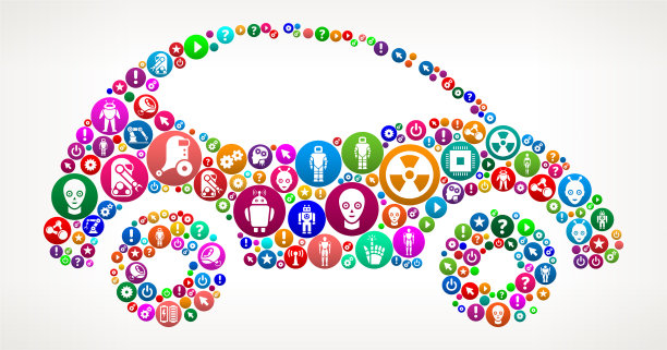 汽车矢量图标图案背景图片下载