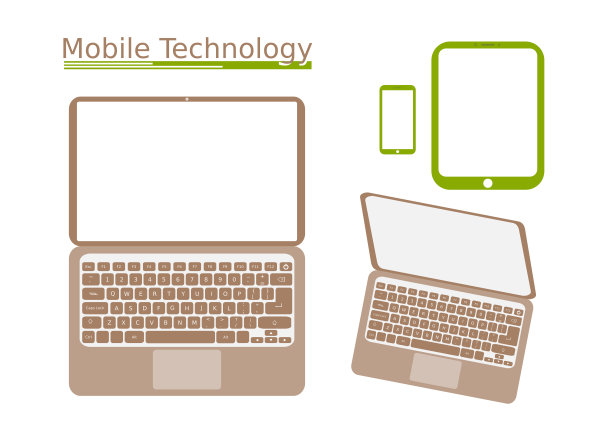 笔记本电脑，平板电脑和智能手机隔离在白色背景。图片下载