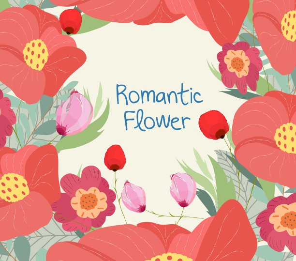 贺卡带花，可作为婚礼、生日等节日和春天背景的请帖图片下载