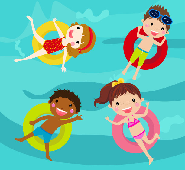 游泳池里的孩子们图片下载