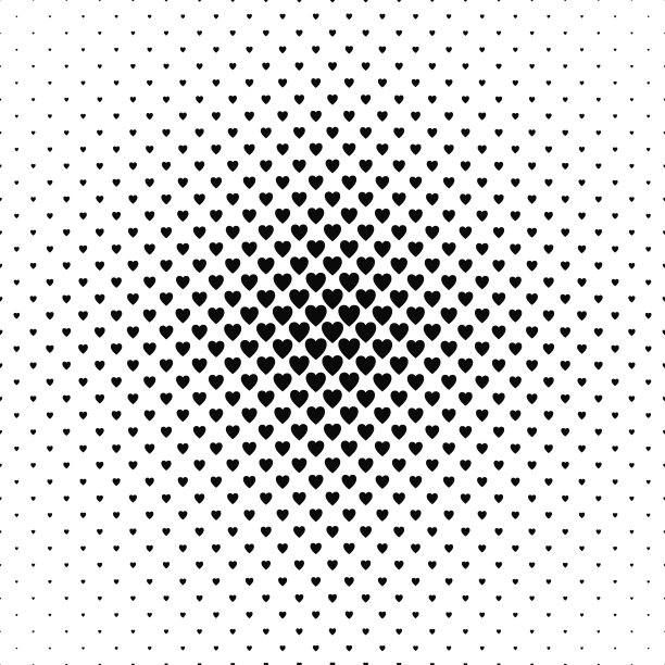 单色心形图案背景设计素材图片