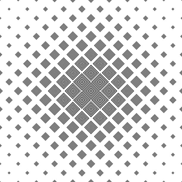 黑白抽象方形图案素材图片