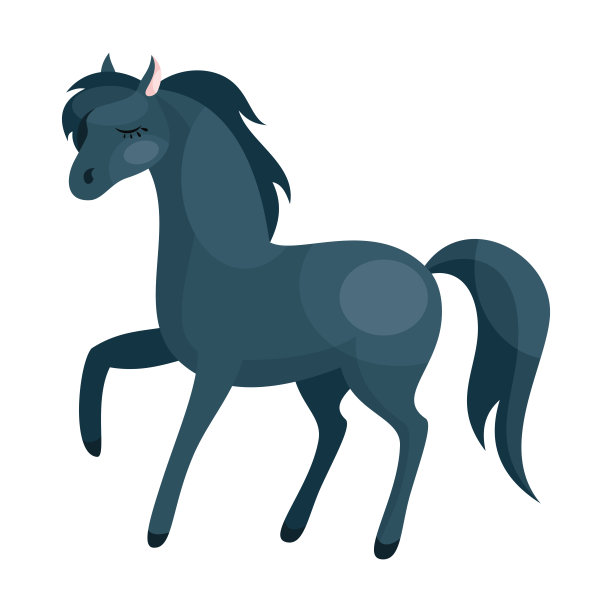 美丽的黑马图片下载