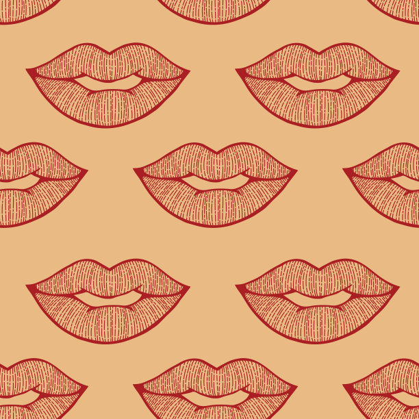 嘴唇无缝模式图片下载