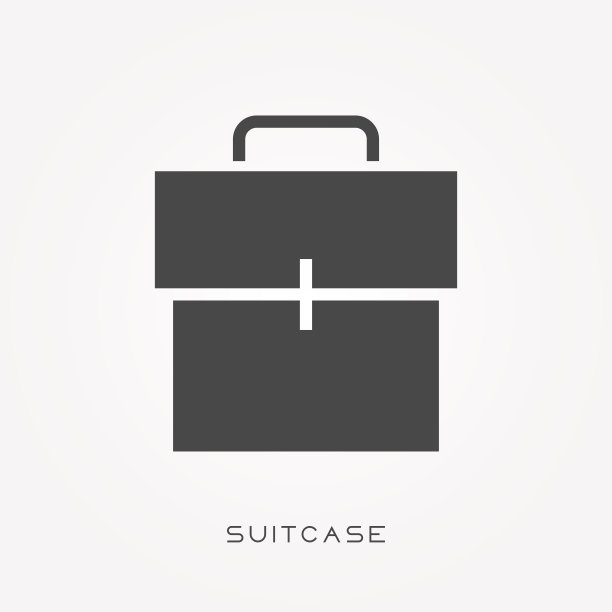 轮廓图标的手提箱图片下载