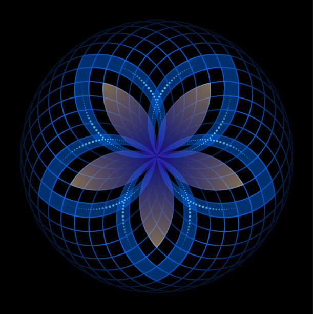 曼荼罗蓝花图片下载