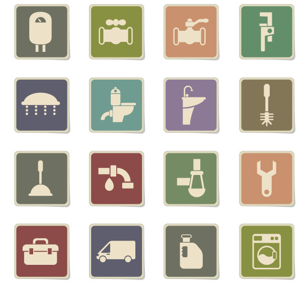 水管服务图标集图片下载