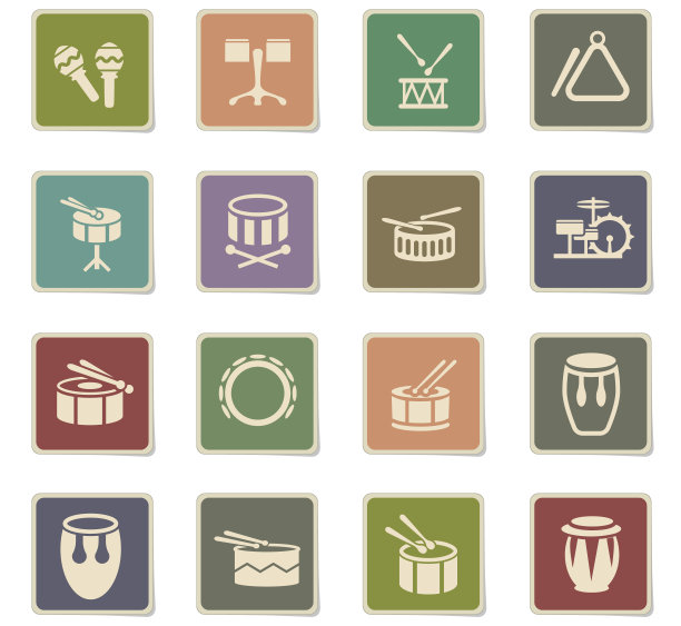 节奏乐器图标集图片下载