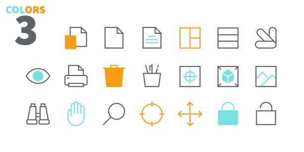 图形设计像素完美精心制作的矢量细线图标48x48准备24x24网格的Web图形和应用程序可编辑的笔触。简单的最小象形文字4-4部分图片下载