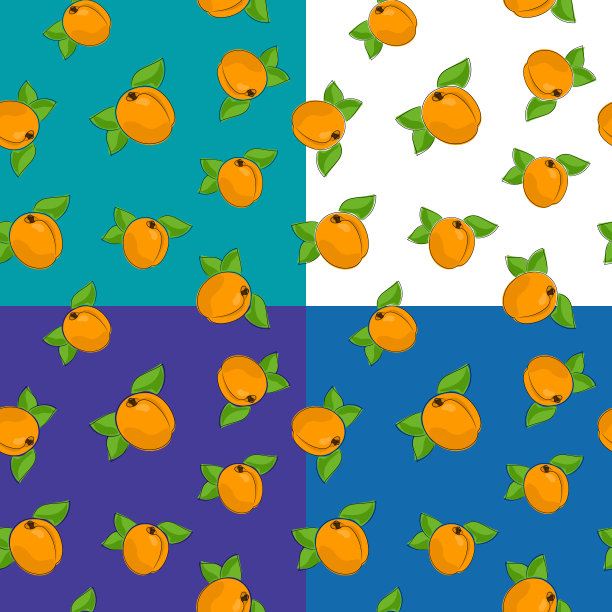 杏四无缝图案图片下载