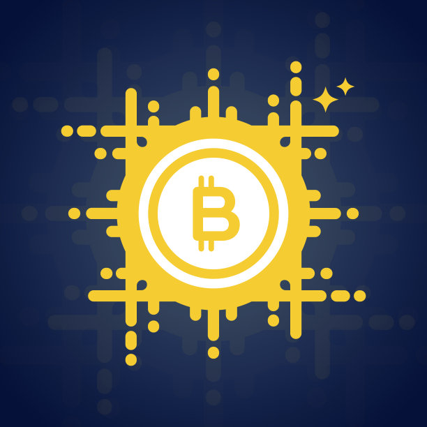 比特币。加密货币符号。数字货币。矢量插图，平面设计图片下载