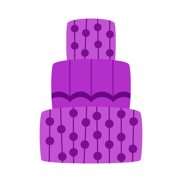 矢量卡通平面庆祝蛋糕图片下载