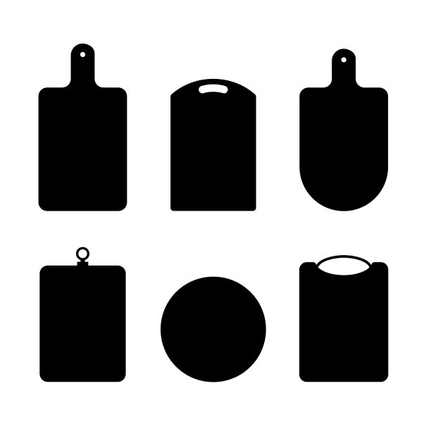 剪影黑色切割木板集。向量图片下载