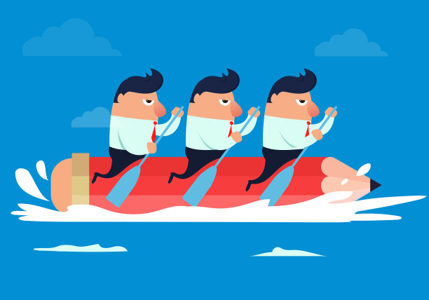 三个商人正在刮铅笔图片下载