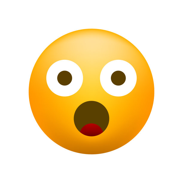 可爱的震惊表情在白色的背景。孤立的矢量图图片下载