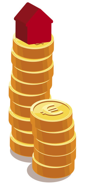 红色和灰色房子的矢量图图片下载