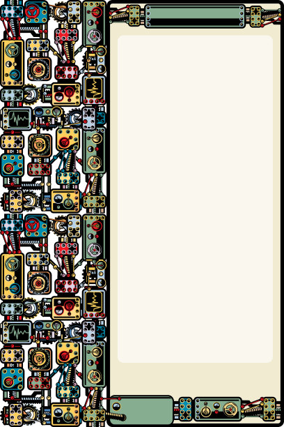 旧抽象机械毛坯框架图片下载