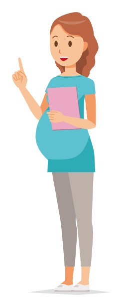 一个穿绿衣服的孕妇有一个档案。他指出图片下载