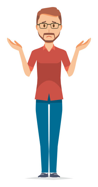 一个戴眼镜的大胡子男人耸了耸肩图片下载