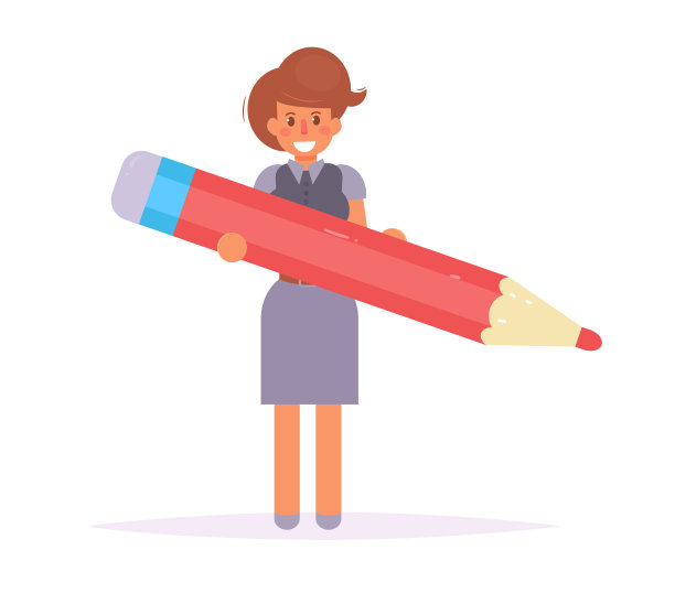 手里拿着铅笔的女商人图片下载