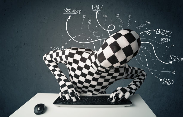 带有白线思想的变形黑客图片下载