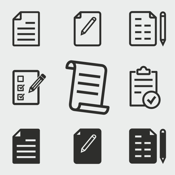 商业和金融图标集图片下载