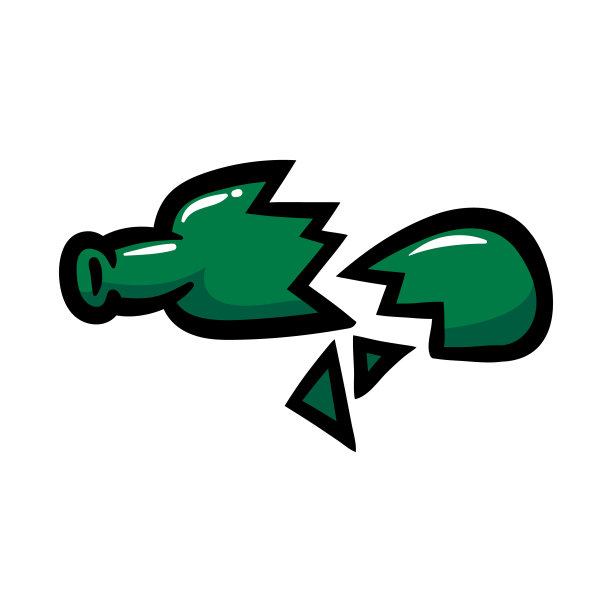 卡通破瓶子图片下载