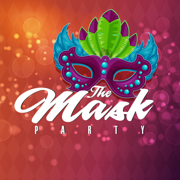 遮罩党遮罩红色背景矢量图像图片下载