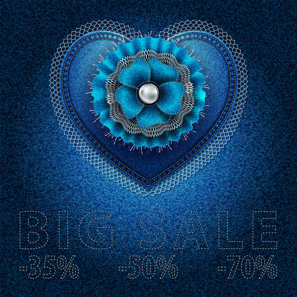 关于牛仔服销售的海报图片下载