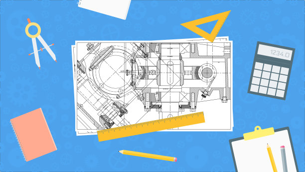 工程背景概念。绘画和教育工具。矢量图图片下载