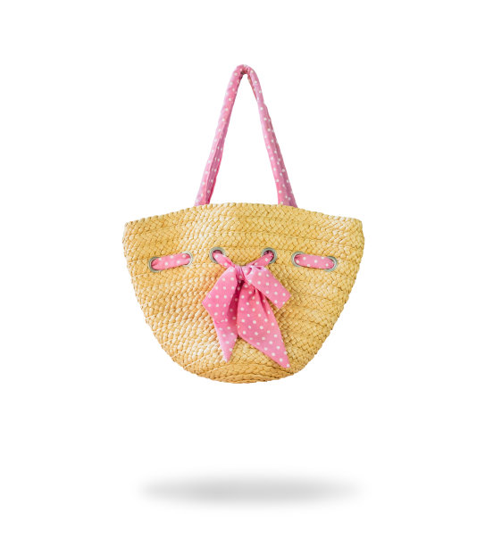 藤时尚包，孤立在白色背景与裁剪路径。图片下载