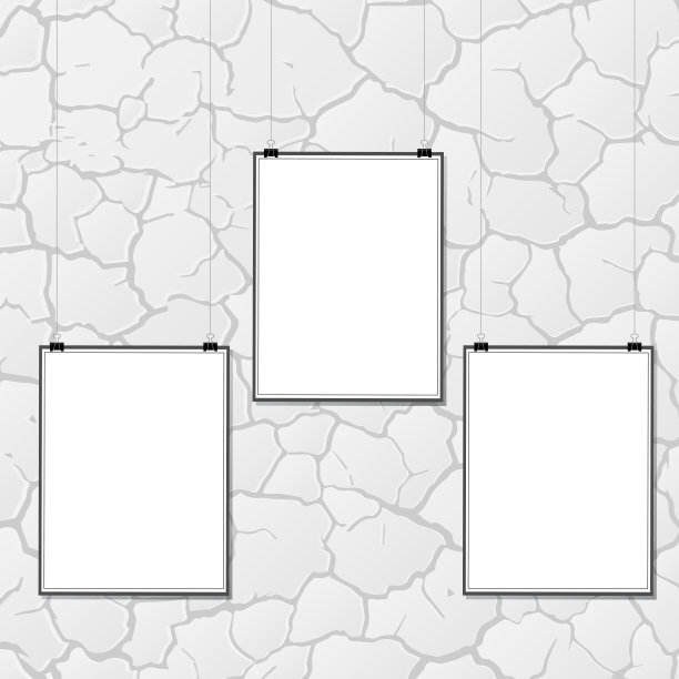 白色碎裂背景与海报图片下载