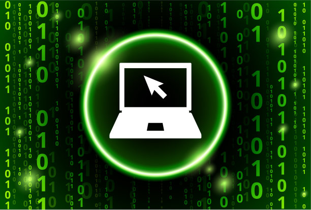 笔记本电脑二进制代码矢量模式背景图片下载