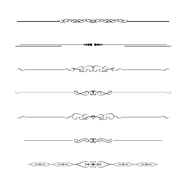 书法界别框架设计元素在经典复古书法风格的婚礼或新年，圣诞节，情人卡装饰装饰装饰与华丽的线条艺术素材图片