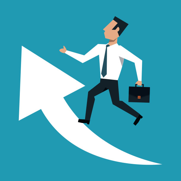 商人的公文包在箭头增长图片下载